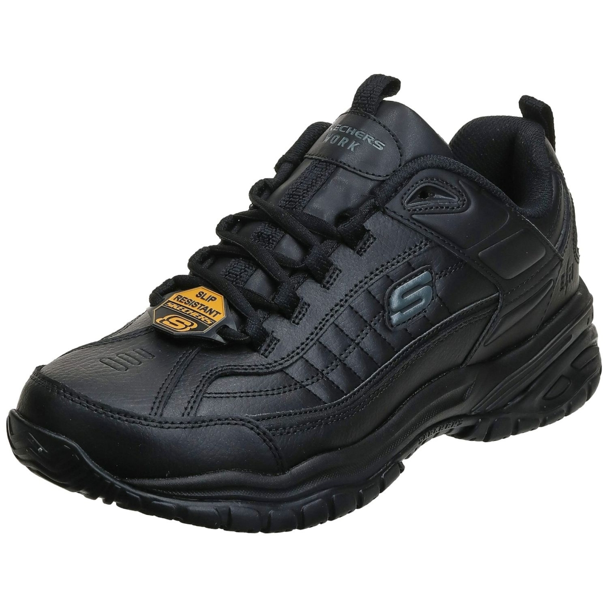 Skechers For Work Men's Soft Stride Galley Slip Resistant Boot ONE SIZE BLACK - Black, 14-EW