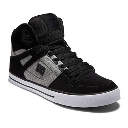 DC Men's Pure High Top WC Skate Shoes 0 BLACK/BATTLESHIP/ARMOR - BLACK/BATTLESHIP/ARMOR, 10.5