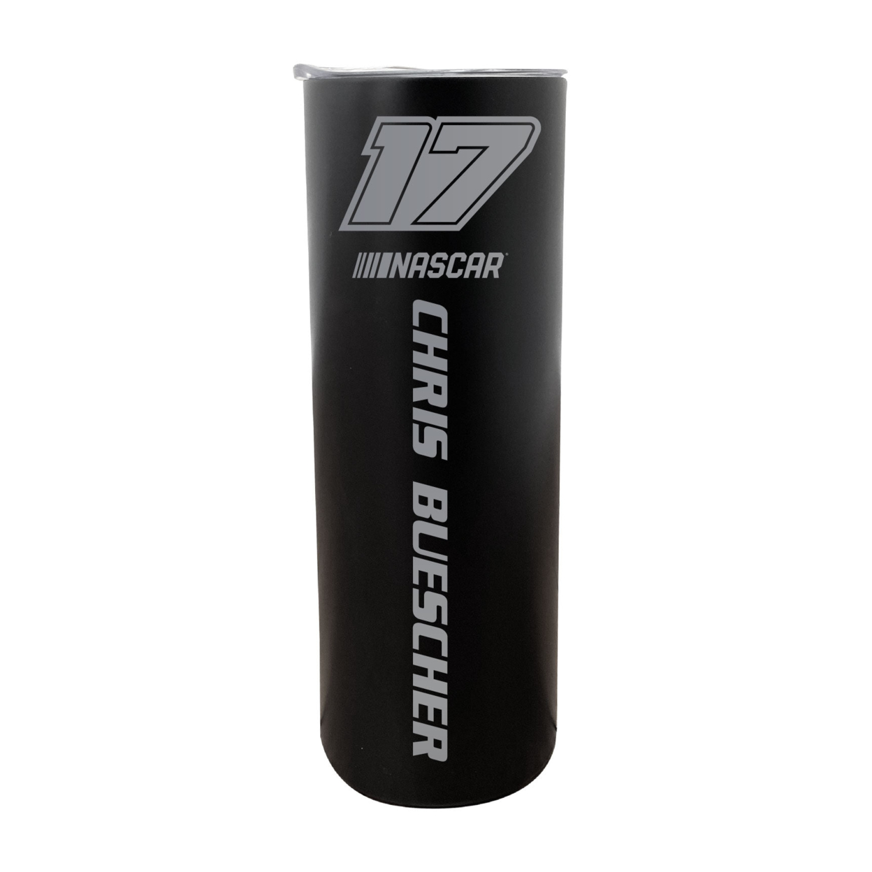 NASCAR #17 Chris Buescher 20 Oz Insulated Stainless Steel Skinny Tumbler - Black