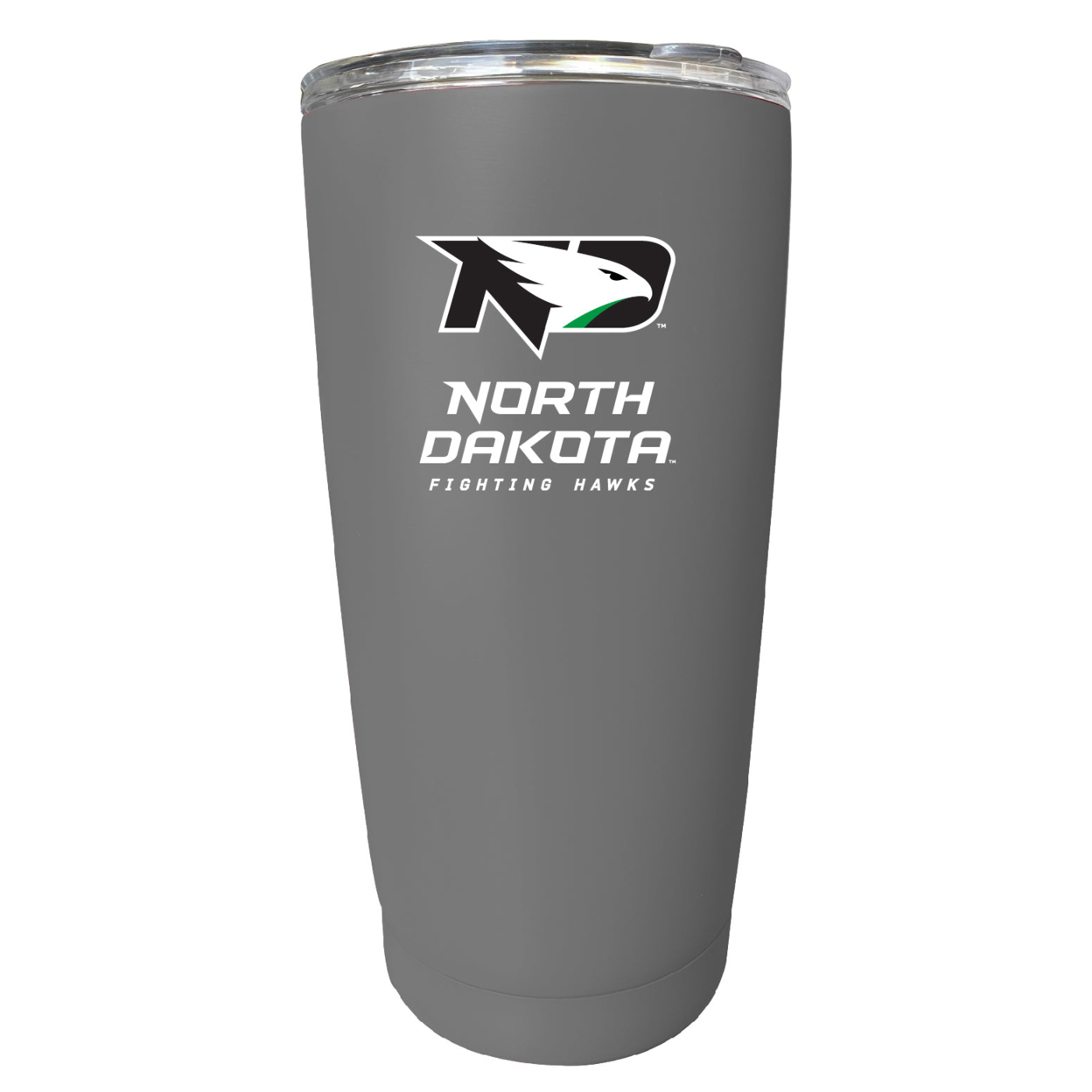 North Dakota Fighting Hawks 16 Oz Stainless Steel Insulated Tumbler - Gray