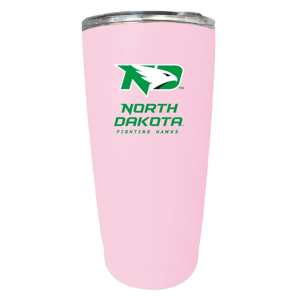 North Dakota Fighting Hawks 16 Oz Stainless Steel Insulated Tumbler - Pink