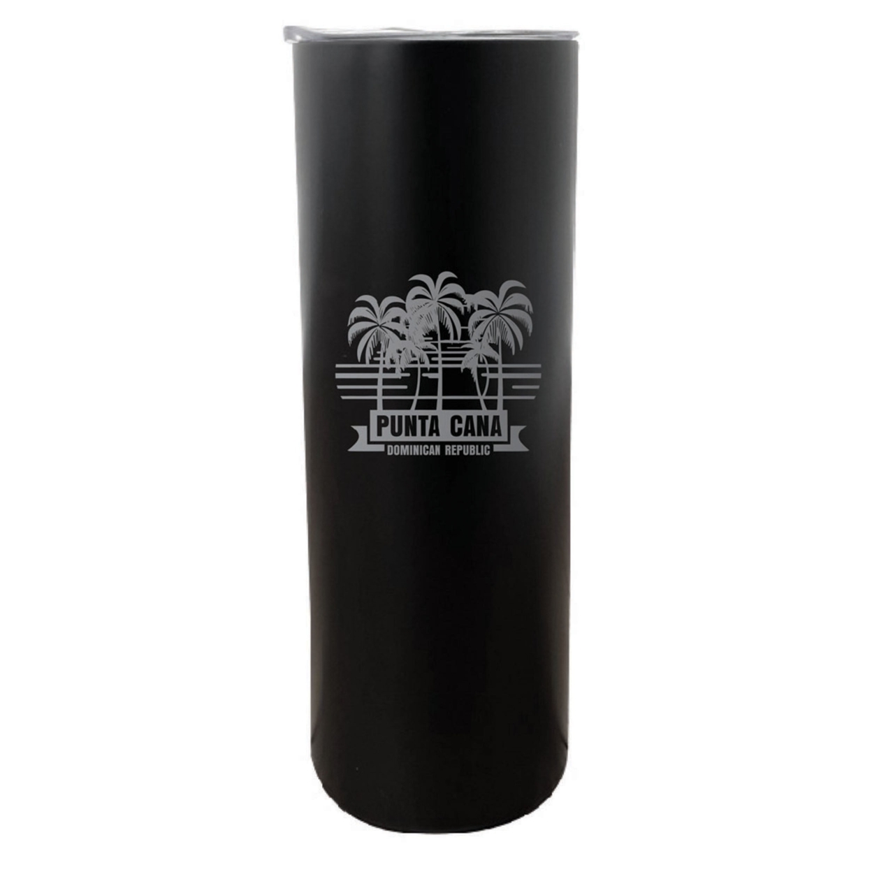 Punta Cana Dominican Republic Souvenir 20 Oz Insulated Stainless Steel Skinny Tumbler Etched - Seafoam, PALMS