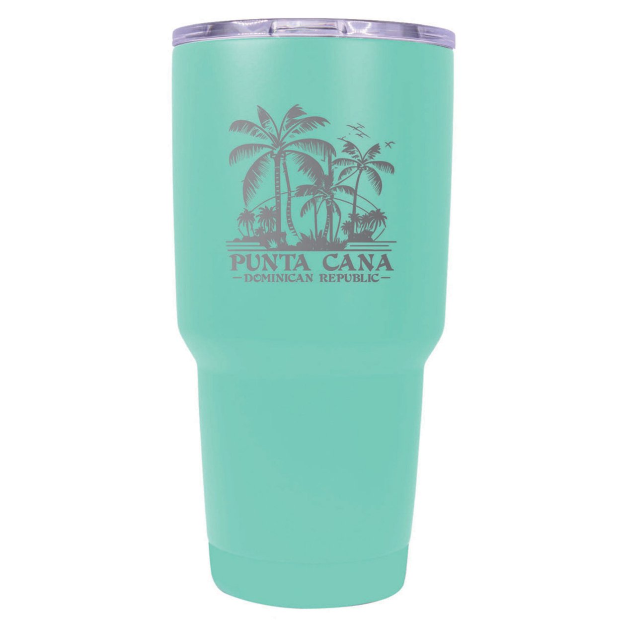 Punta Cana Dominican Republic Souvenir 24 Oz Insulated Stainless Steel Tumbler Etched - Rose Gold, PALM BEACH
