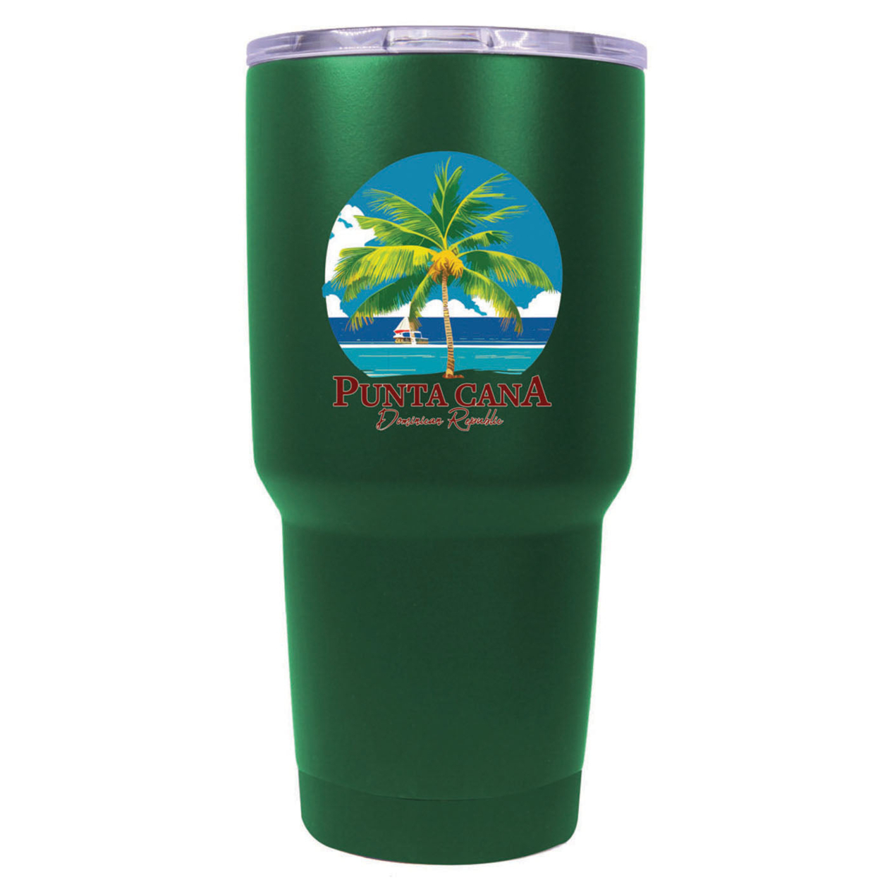 Punta Cana Dominican Republic Souvenir 24 Oz Insulated Stainless Steel Tumbler - Black, PARROT B