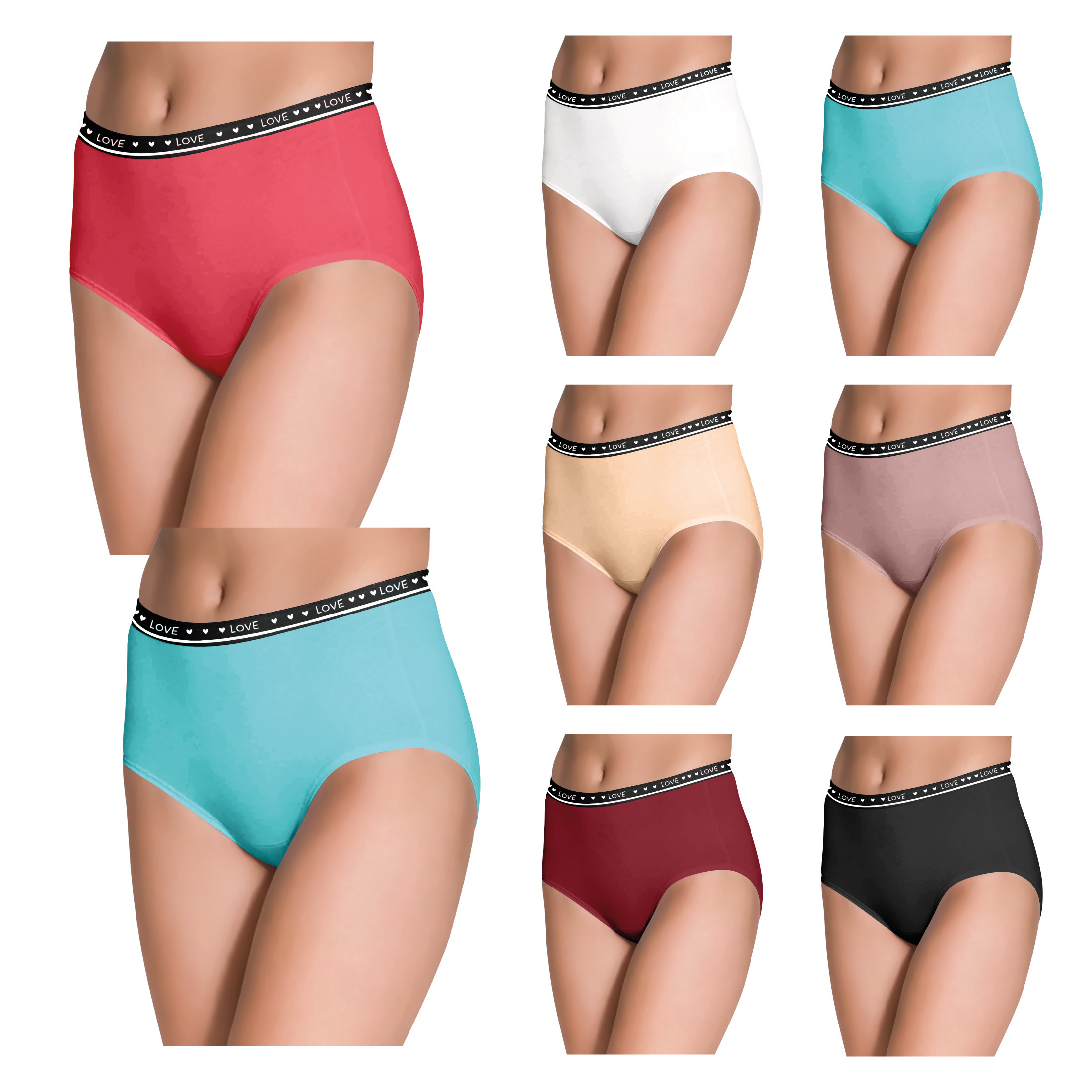 6-Pack: Women's Ultra Soft Moisture Wicking Panties Cotton Perfect Fit Underwear (Plus Sizes Available ) - XX-Large