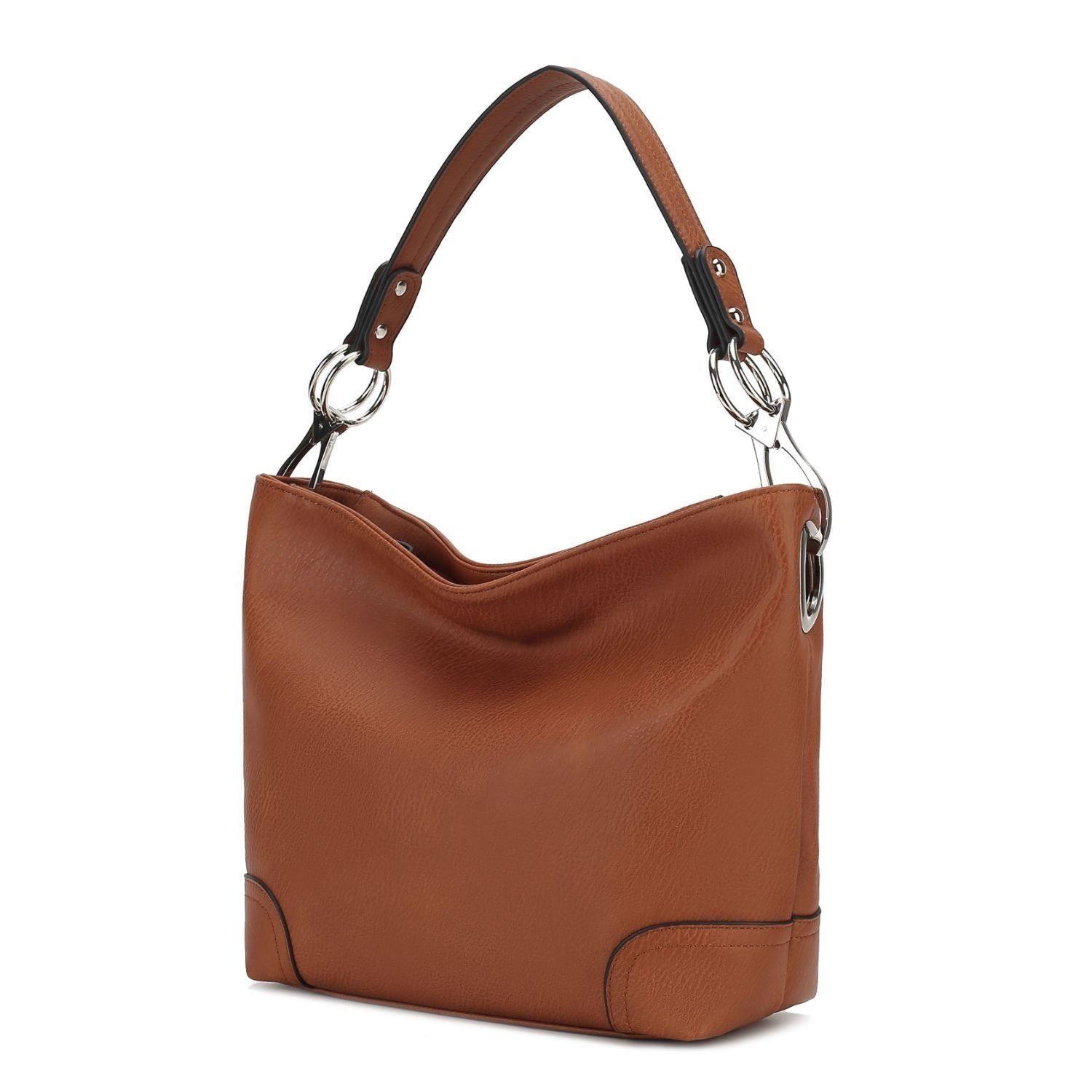 MKF Collection Emily Soft Vegan Leather Hobo Bag By Mia K - Brown Camel
