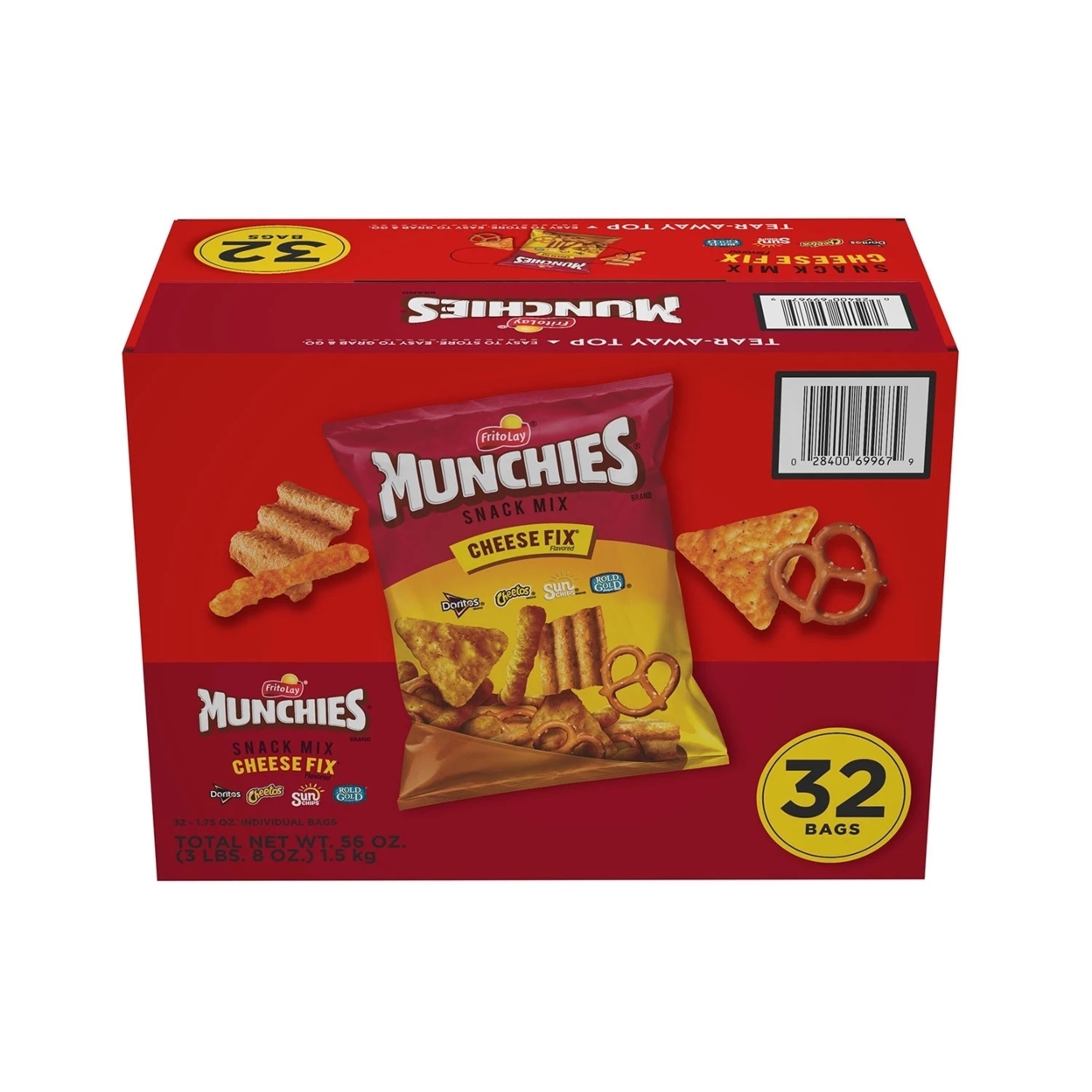 Munchies Snack Mix Cheese Fix, 1.75 Ounce (Pack Of 32)