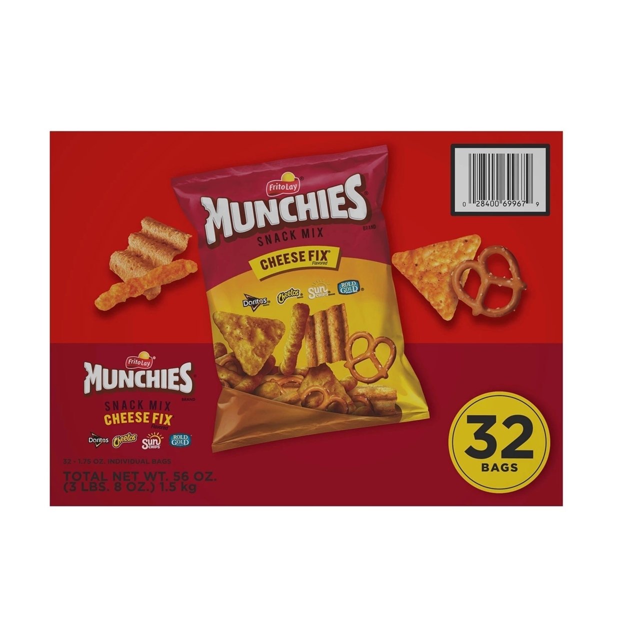 Munchies Snack Mix Cheese Fix, 1.75 Ounce (Pack Of 32)