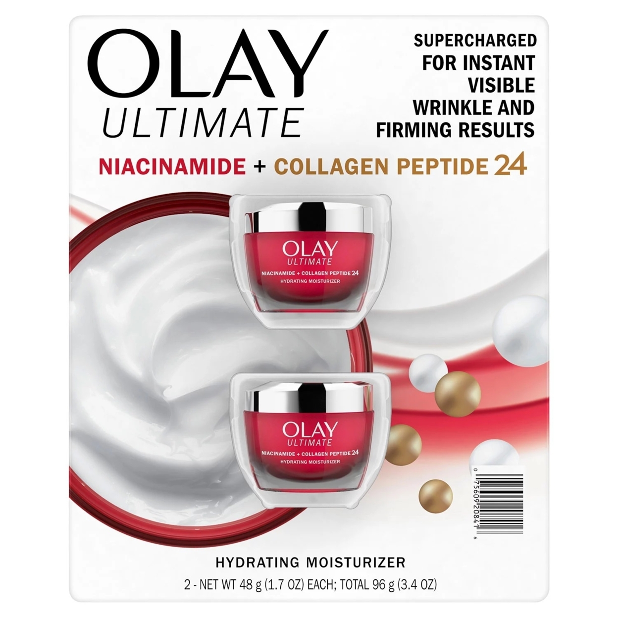 Olay Ultimate Niacinamide + Collagen Hydrating Moisturizer, 1.7 Ounce (2 Pack)