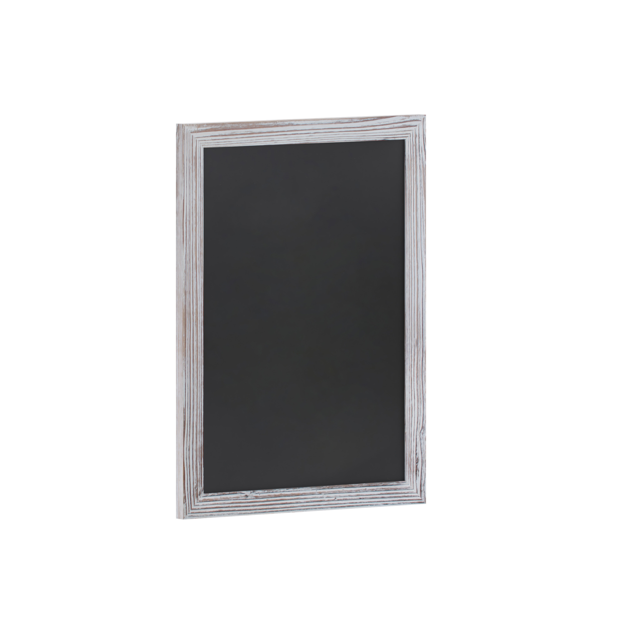 24 Inch Wall Hanging Magnetic Chalkboard, Pine Wood Frame, Whitewashed