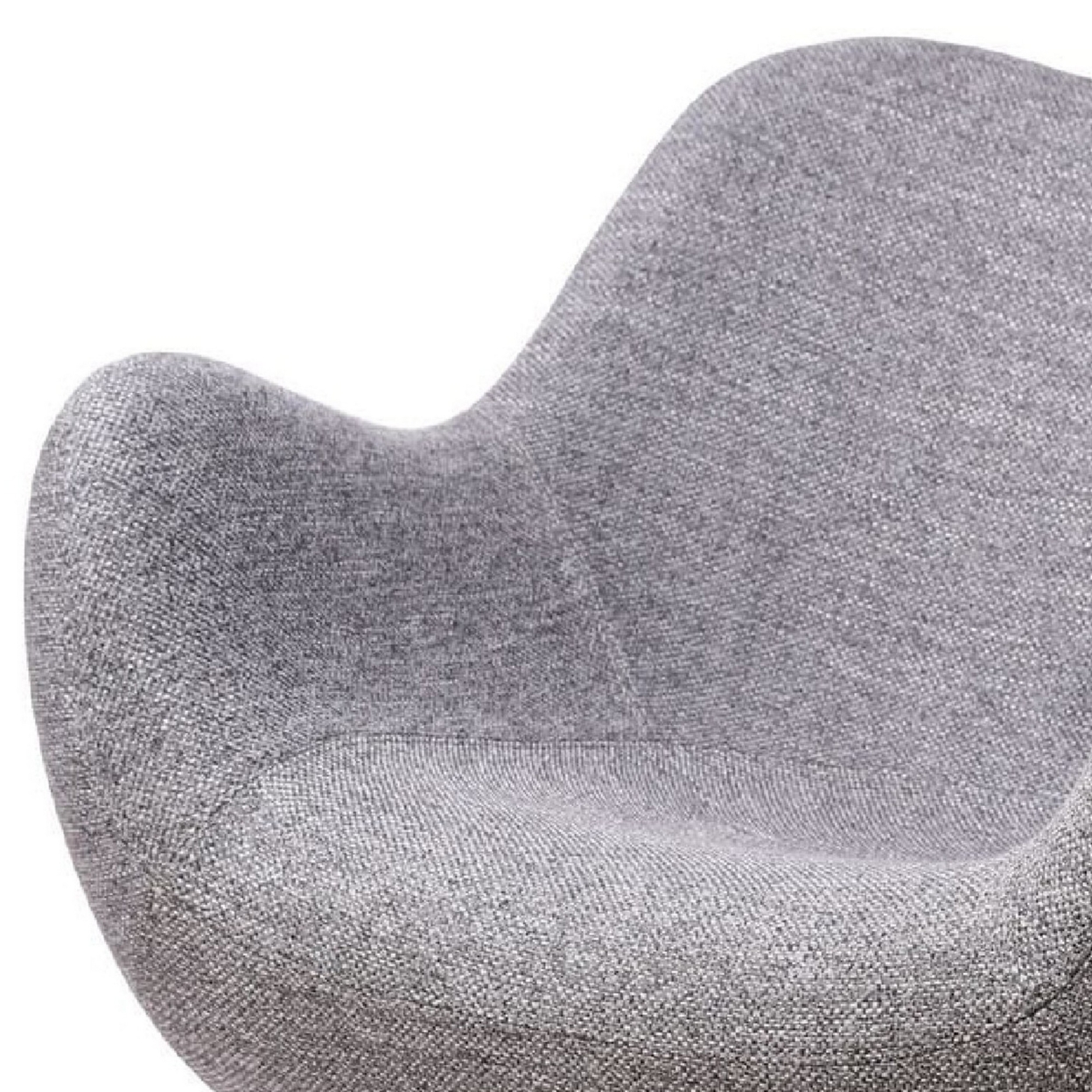 Cid 28 Inch Modern Accent Chair, Rounded Backrest, Fabric, Gray- Saltoro Sherpi