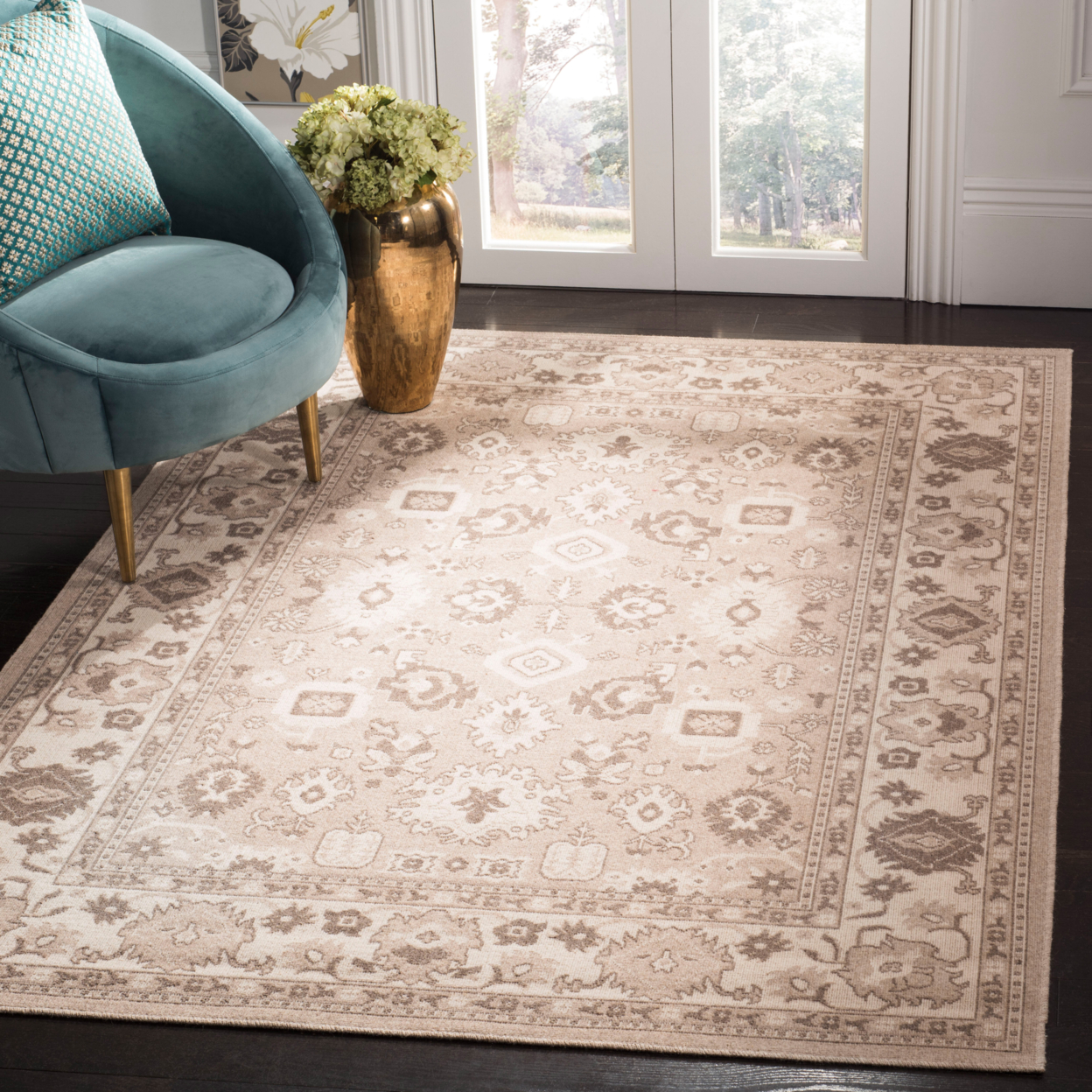 SAFAVIEH Elements Collection ELM701A Handwoven Ivory Rug - 5' X 8'