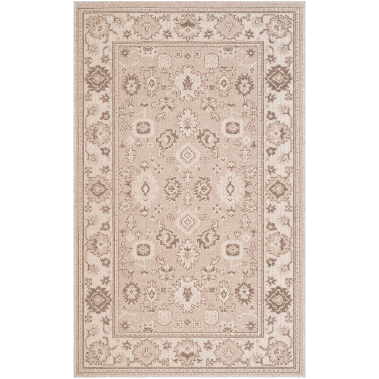 SAFAVIEH Elements Collection ELM701A Handwoven Ivory Rug - 6' X 6' Square