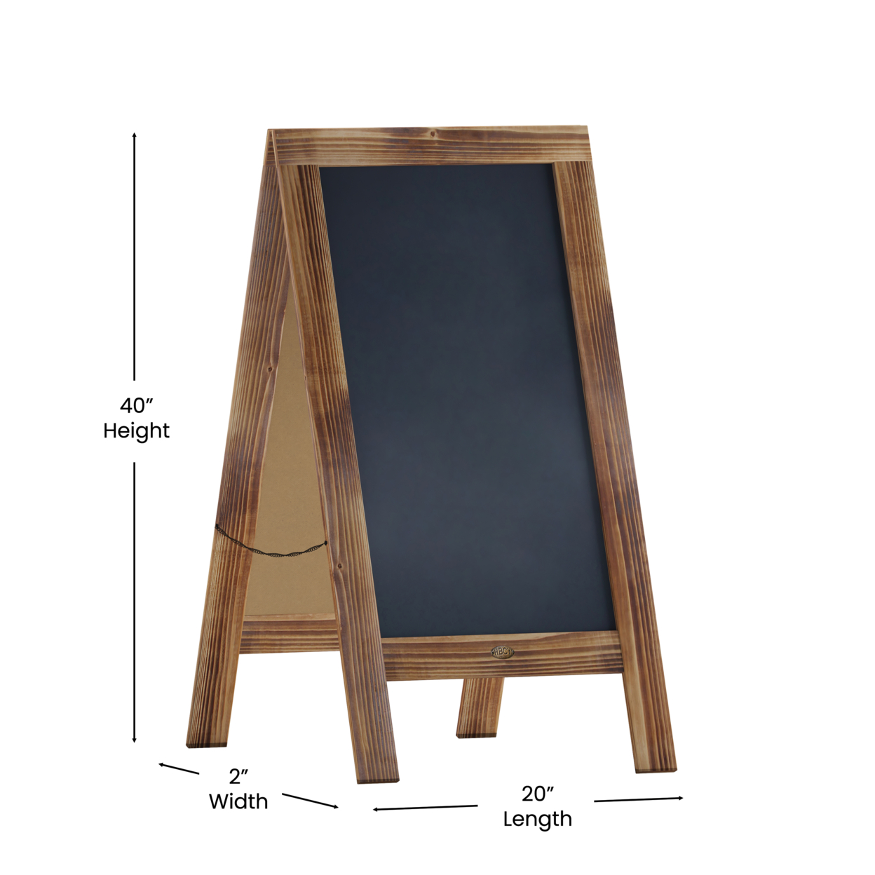 Brown A-Frame Chalkboard Set