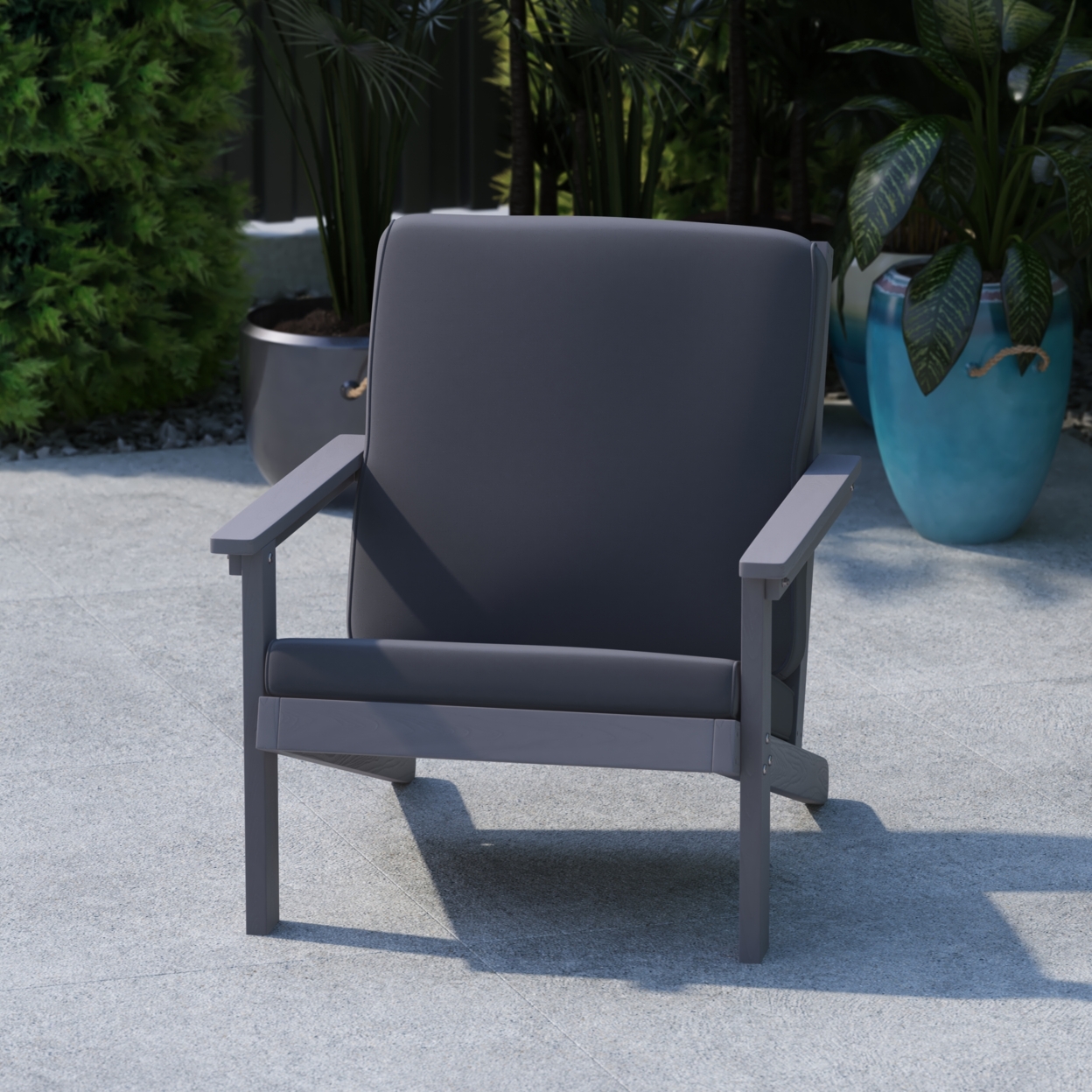 Gray Chair & Gray Cushions