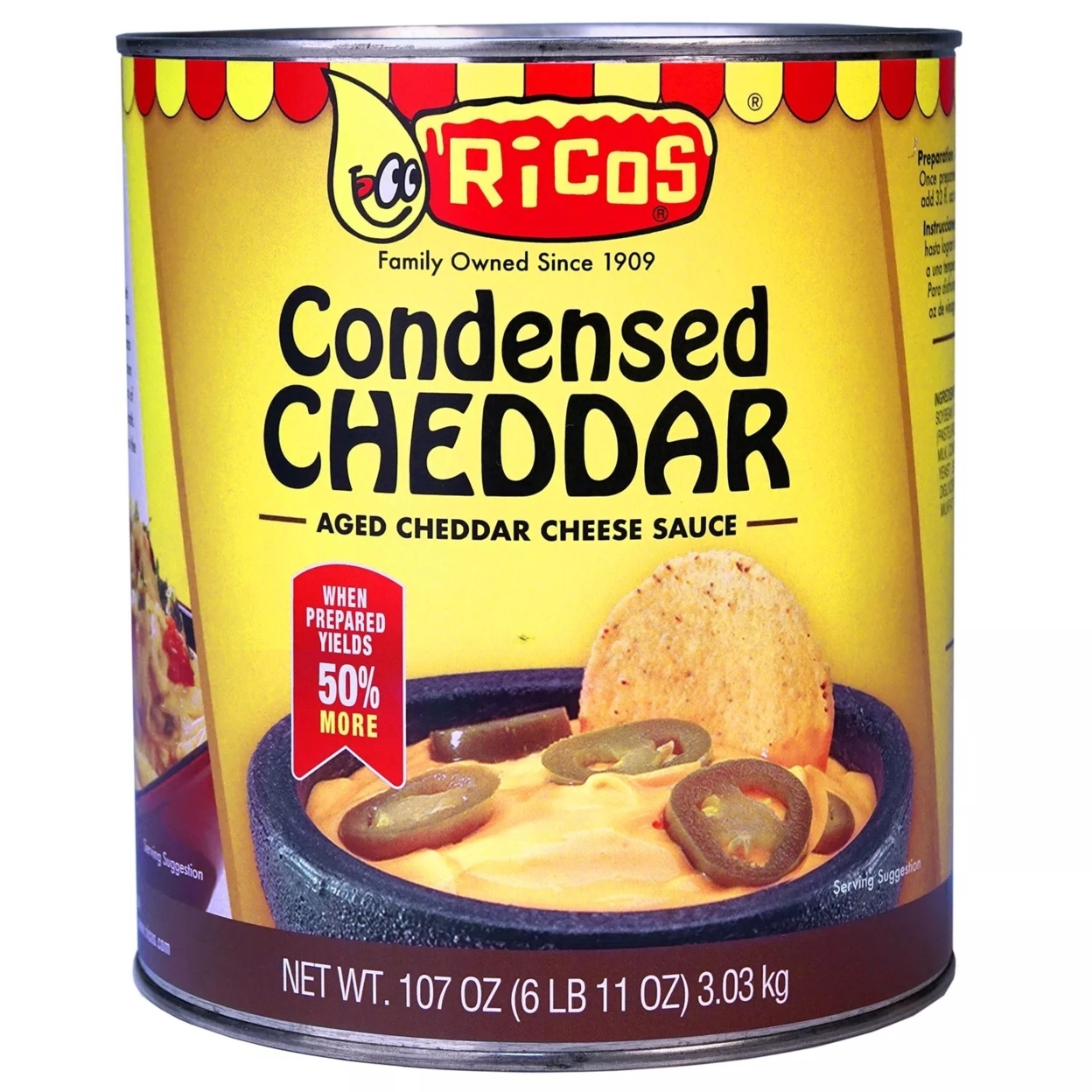 Ricos Condensed Cheddar Cheese Sauce (107 Ounce)