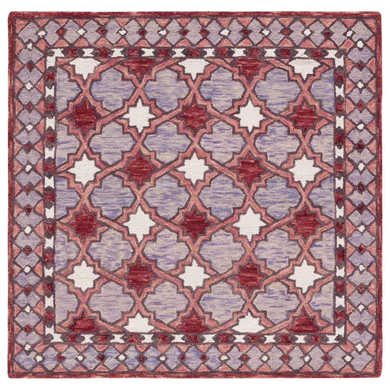 SAFAVIEH Aspen Collection APN121Q Handmade Red / Pink Rug - 6' X 9'