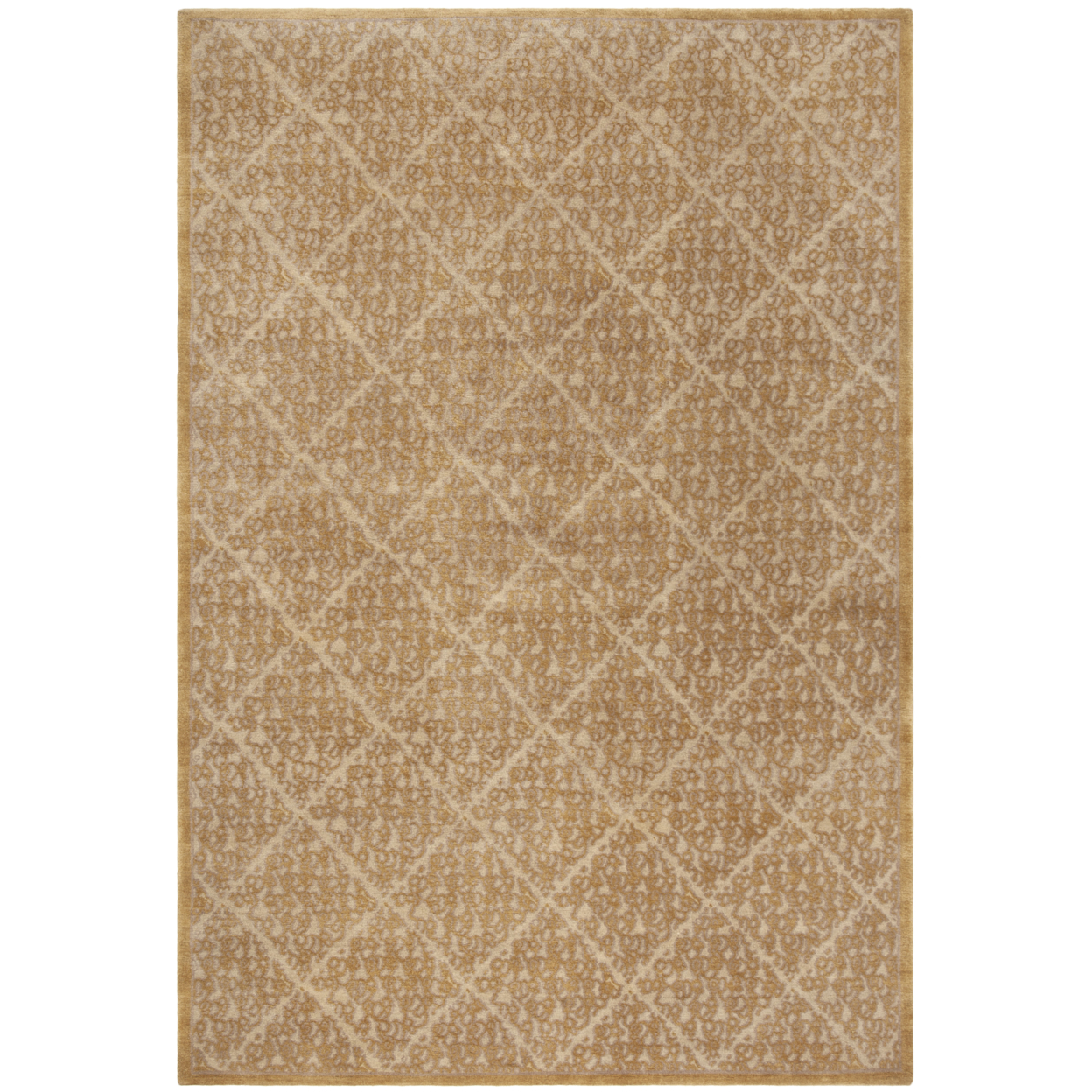 SAFAVIEH Tahoe Shag Collection THO677N Navy / White Rug - 6'-7 X 6'-7 Square