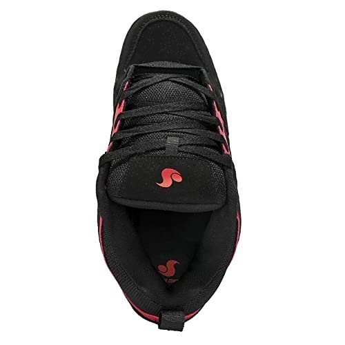 DVS Men's Gambol Skate Shoe BLACK RED GUM NUBUCK - BLACK RED GUM NUBUCK, 11.5