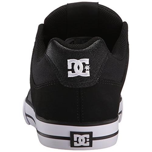 DC Men's Pure Action Sport Sneaker BLACK/BLACK/WHITE - BLACK/BLACK/WHITE, 8.5-M