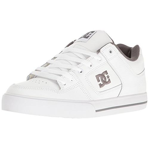 DC Men's Pure Action Sport Sneaker WHITE/BATTLESHIP/WHITE - WHITE/BATTLESHIP/WHITE, 13-M