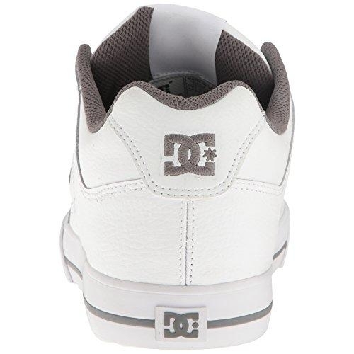 DC Men's Pure Action Sport Sneaker WHITE/BATTLESHIP/WHITE - WHITE/BATTLESHIP/WHITE, 10-M