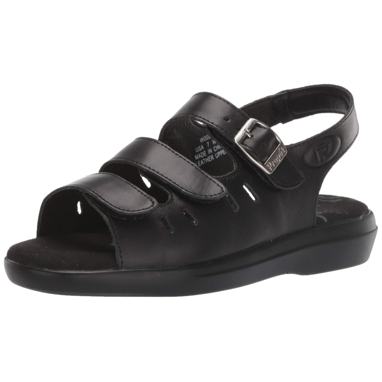 PropÃ©t Women's Breeze Walker Sandal BLACK - BLACK, 10.5 Narrow