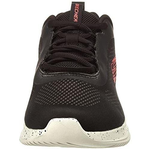 Skechers Men's Sneaker BLACK/RED - BLACK/RED, 10.5