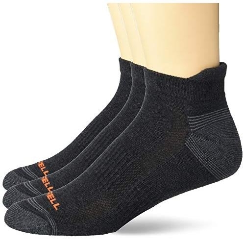 Merrell Men's Cushioned With Repreve Hiker Socks BLACK - BLACK, L/XL