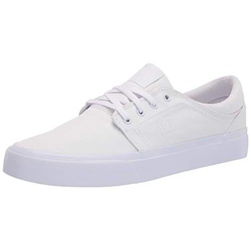 DC Men's Trase Tx Skate Shoe WHITE/WHITE/WHITE - WHITE/WHITE/WHITE, 5
