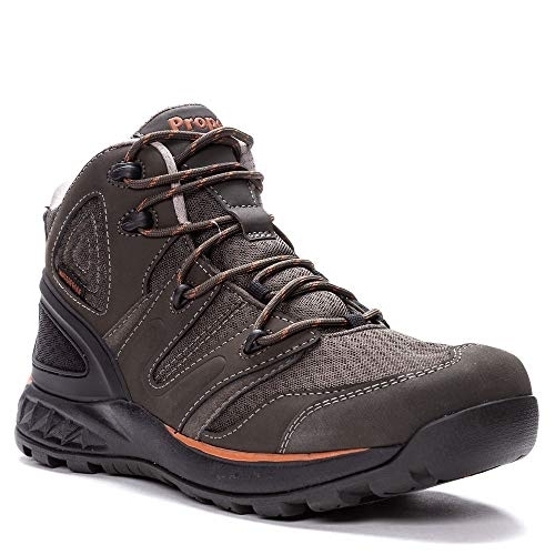 Propet Men's Veymont Waterproof Hiking Boot Gunsmoke/Orange - MOA022SGUO Gunsmoke/Orange - Gunsmoke/Orange, 10