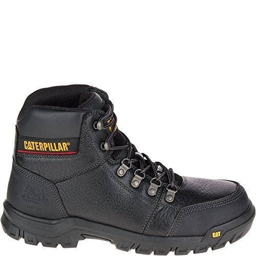 Caterpillar Men's Outline Steel Toe Construction Boot BLACK - BLACK, 13-M