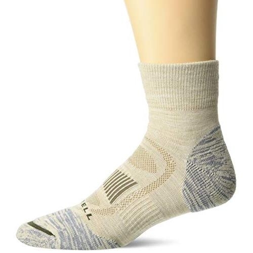 Merrell Mens Quarter Cushioned Hiker Socks 1 Pack OATML - OATML, S
