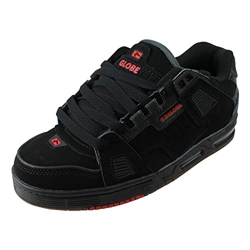 Globe Sabre Skate Shoes Mens Black/Charcoal/Red - Black/Charcoal/Red, 9