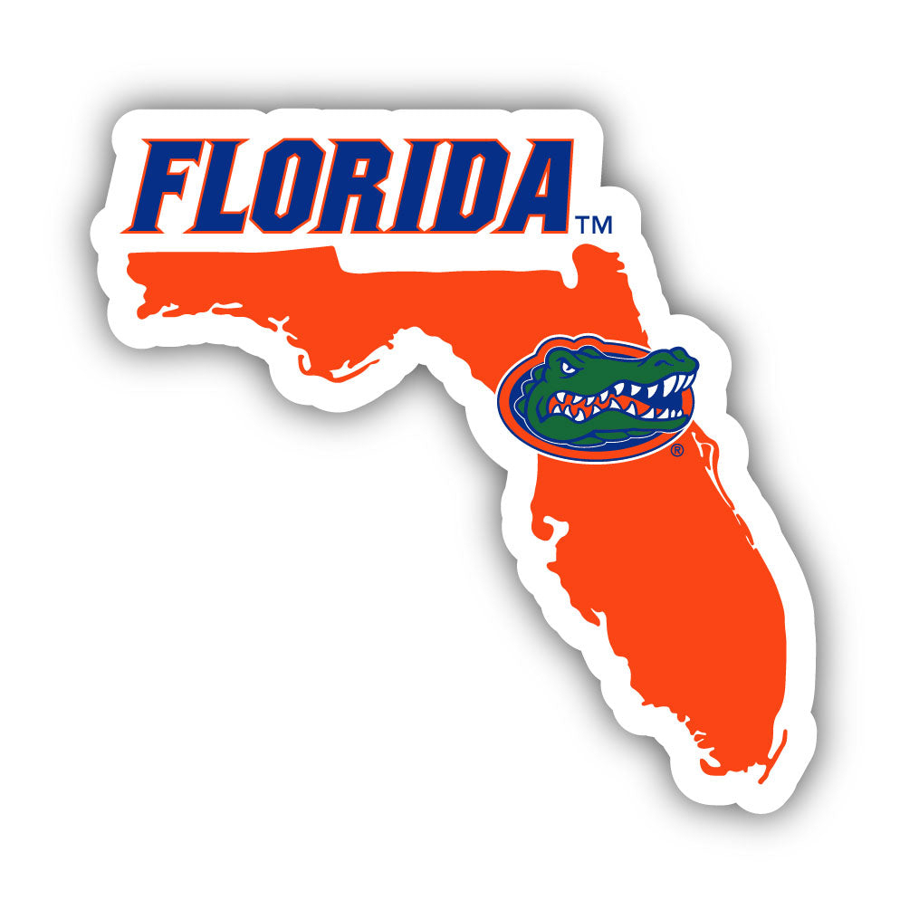 University Of Florida Gators 2 Inch State Shape Vinyl Decal Sticker