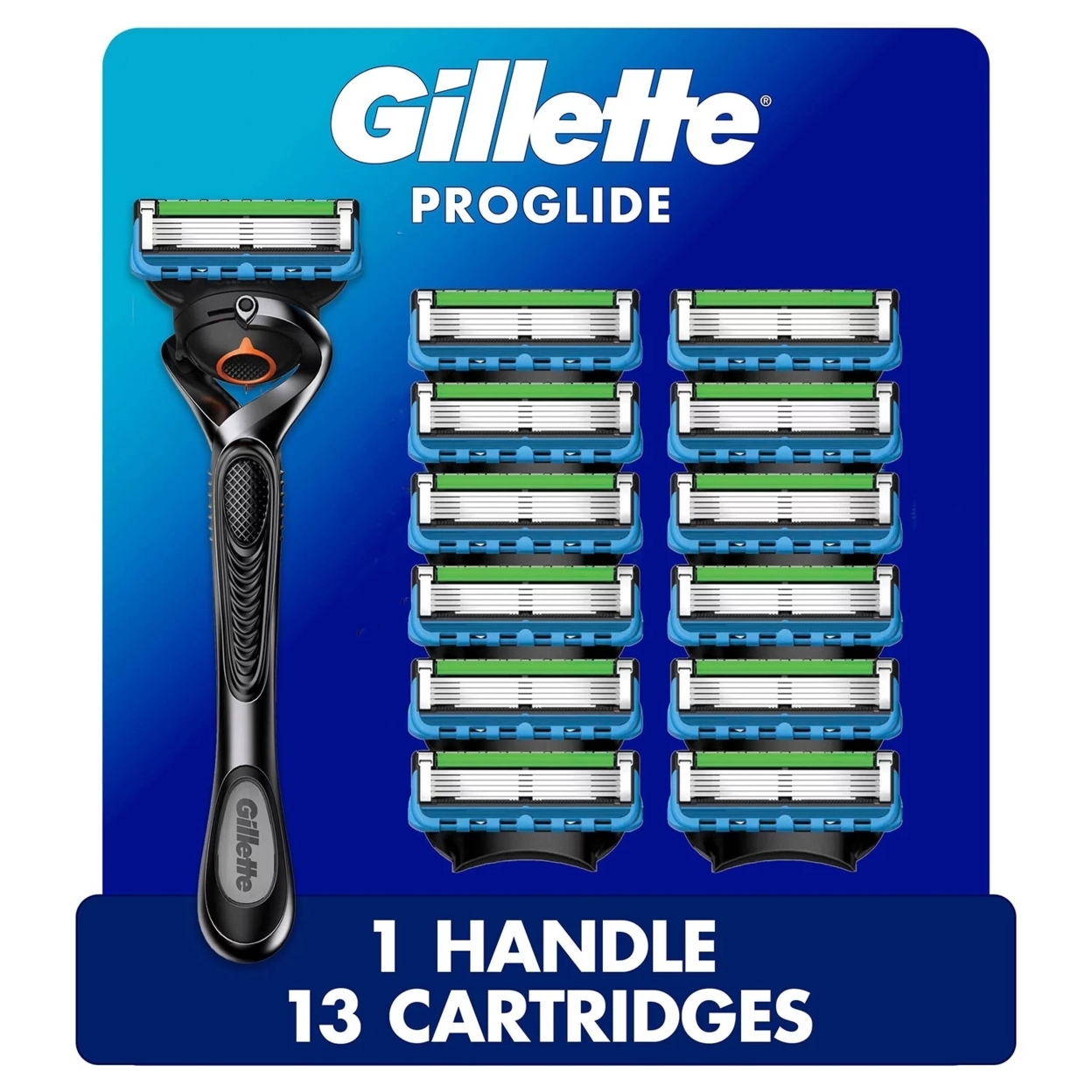 Gillette ProGlide Men's Razor Handle + 13 Cartridges
