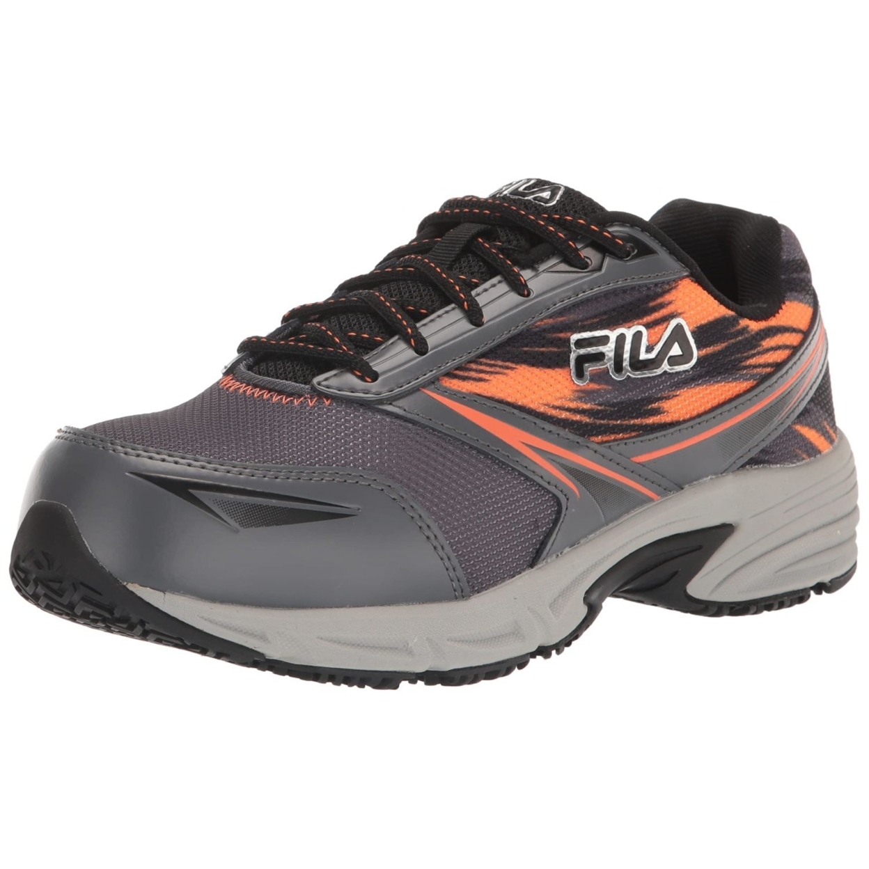 Fila Menâs Memory Meiera 2 Slip Resistant And Composite Toe Work Shoe CSRK/BLK/VORN - CSRK/BLK/VORN, 7
