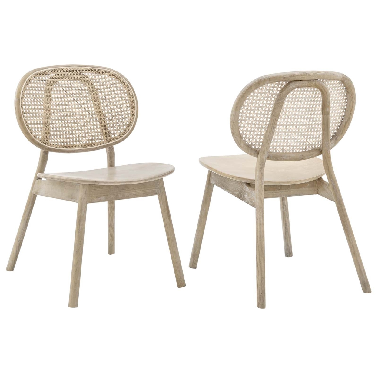 Malina Wood Dining Side Chair Set Of 2, Gray