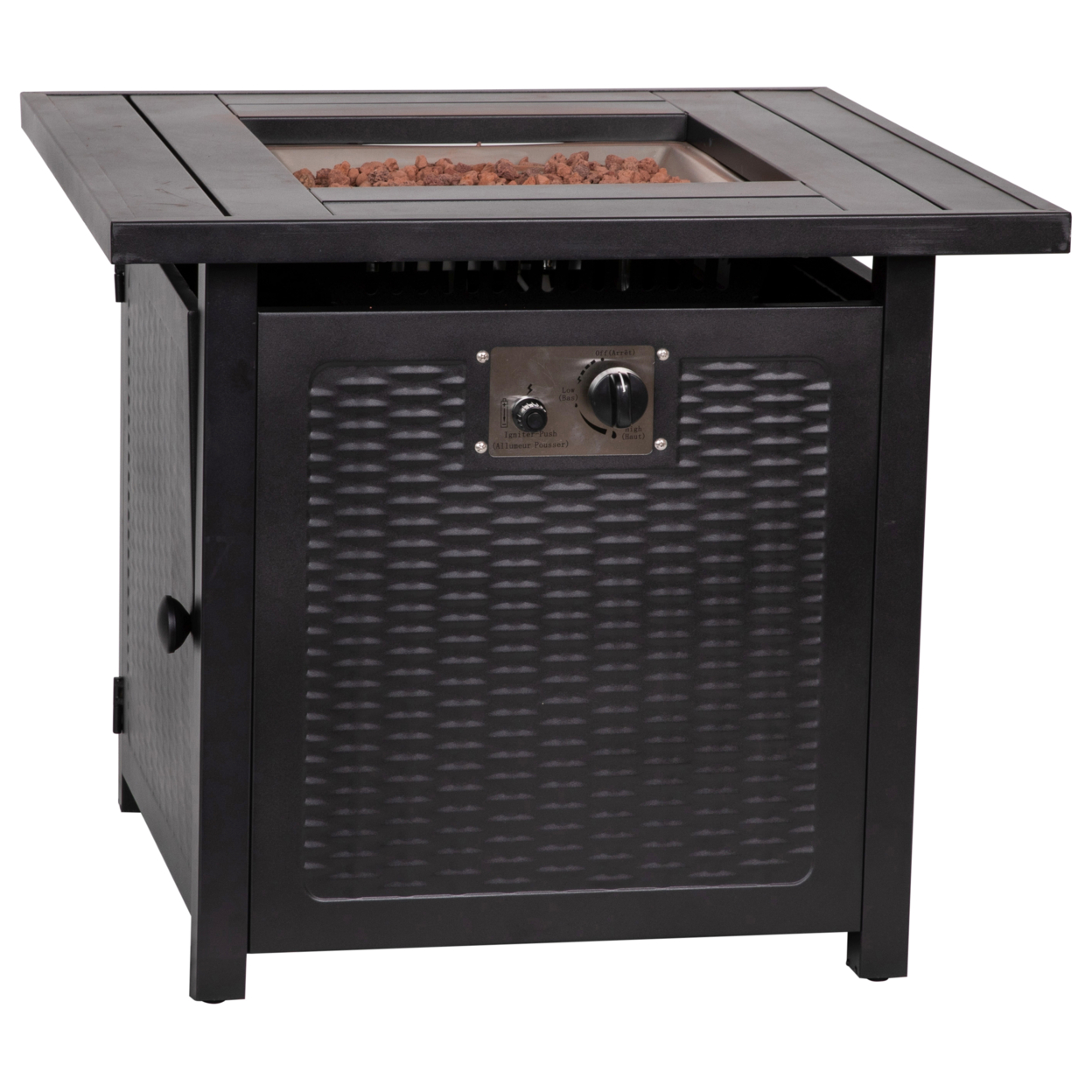 Black 28SQ Fire Pit Table