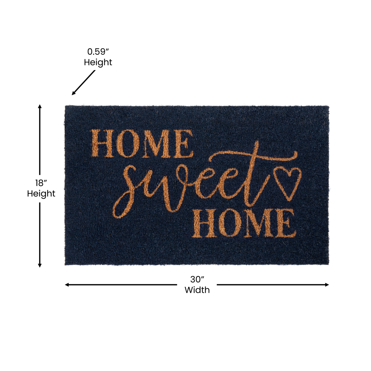 18x30 NVY Home Sweet Home Mat