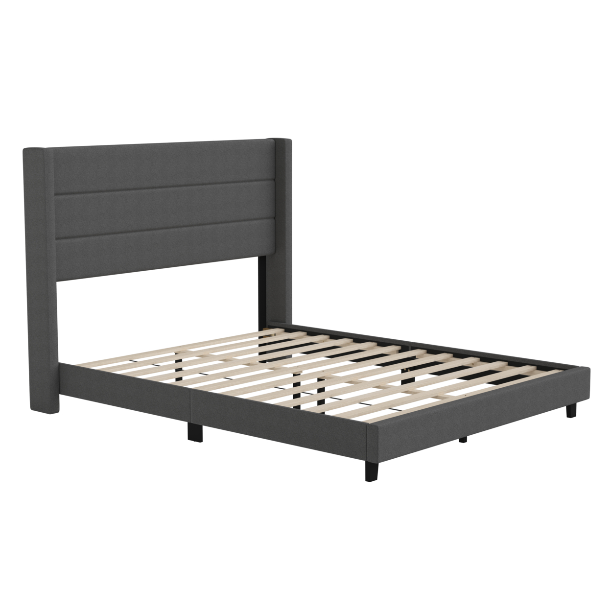 Charcoal Queen Platform Bed