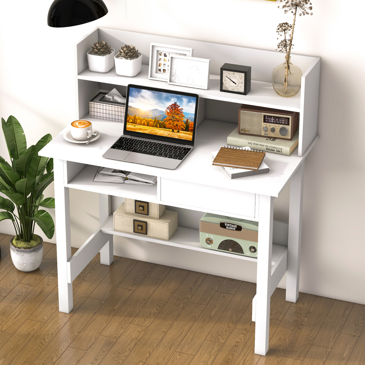 Home Office Computer Desk Workstation Laptop PC Table W/ Drawer & Shelf