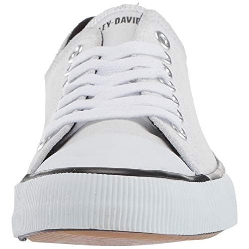 HARLEY-DAVIDSON FOOTWEAR Women's Burleigh Sneaker WHITE - WHITE, 8.5
