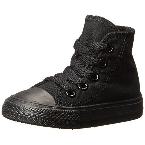 Converse Kids' Chuck Taylor All Star Canvas High Top Sneaker BLACK MONOCHROME - BLACK MONOCHROME, 11.5 M US Little Kid