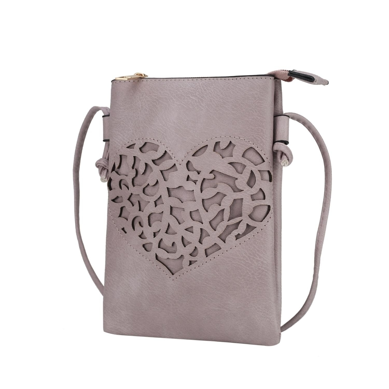 MKF Collection Heartly Crossbody Handbag By Mia K. - Lilac