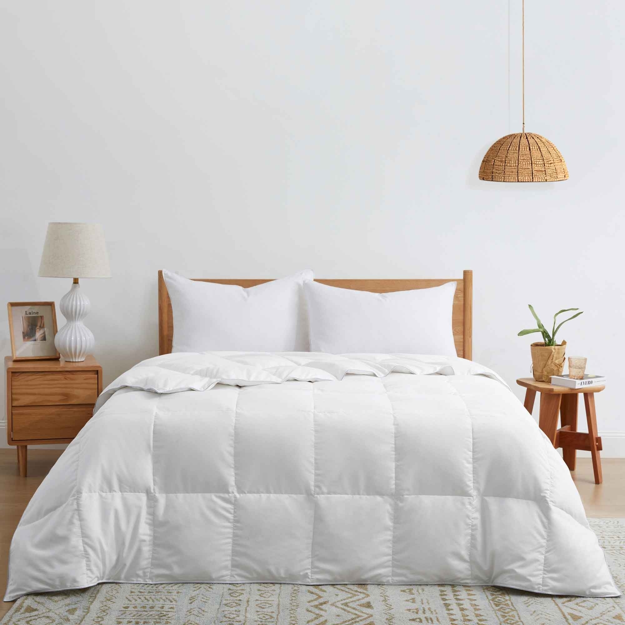 Lightweight Goose Feather And Down Comforter- Hotel Collection For Hot Sleepers - White, King