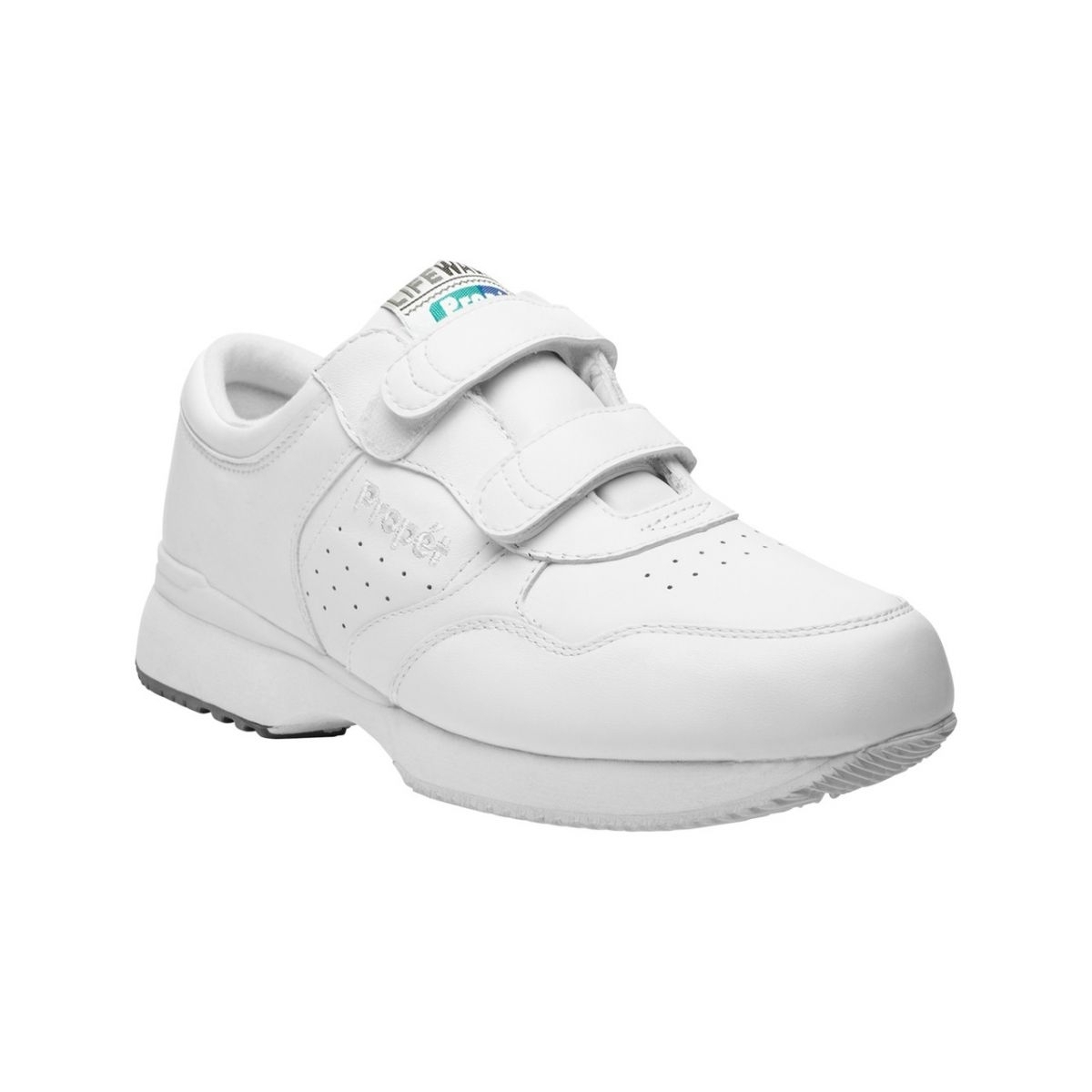 Propet Men's Life Walker Strap Shoe White - M3705WHT WHITE - WHITE, 18