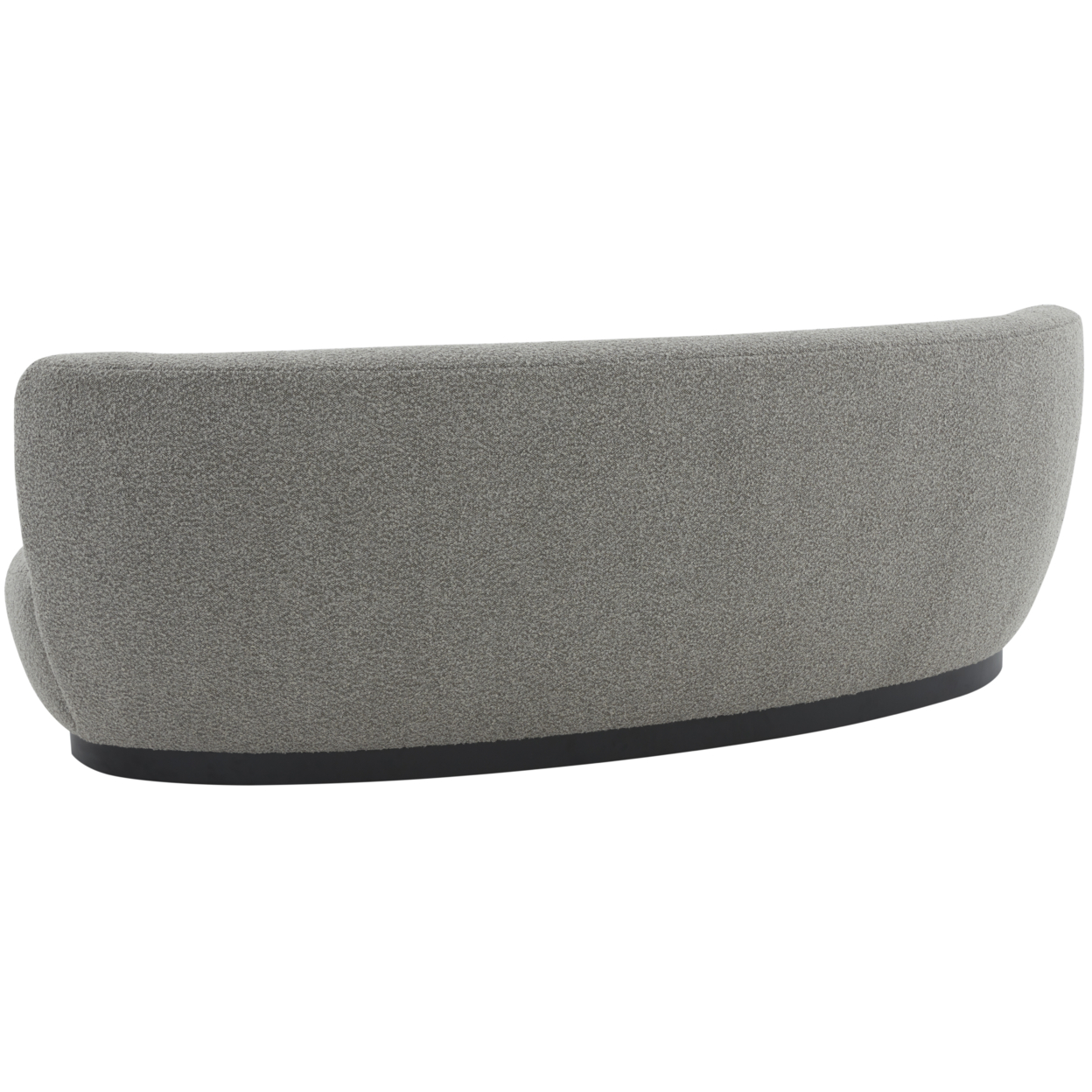 SAFAVIEH COUTURE Stevie Boucle Curved Back Sofa Light Grey / Black