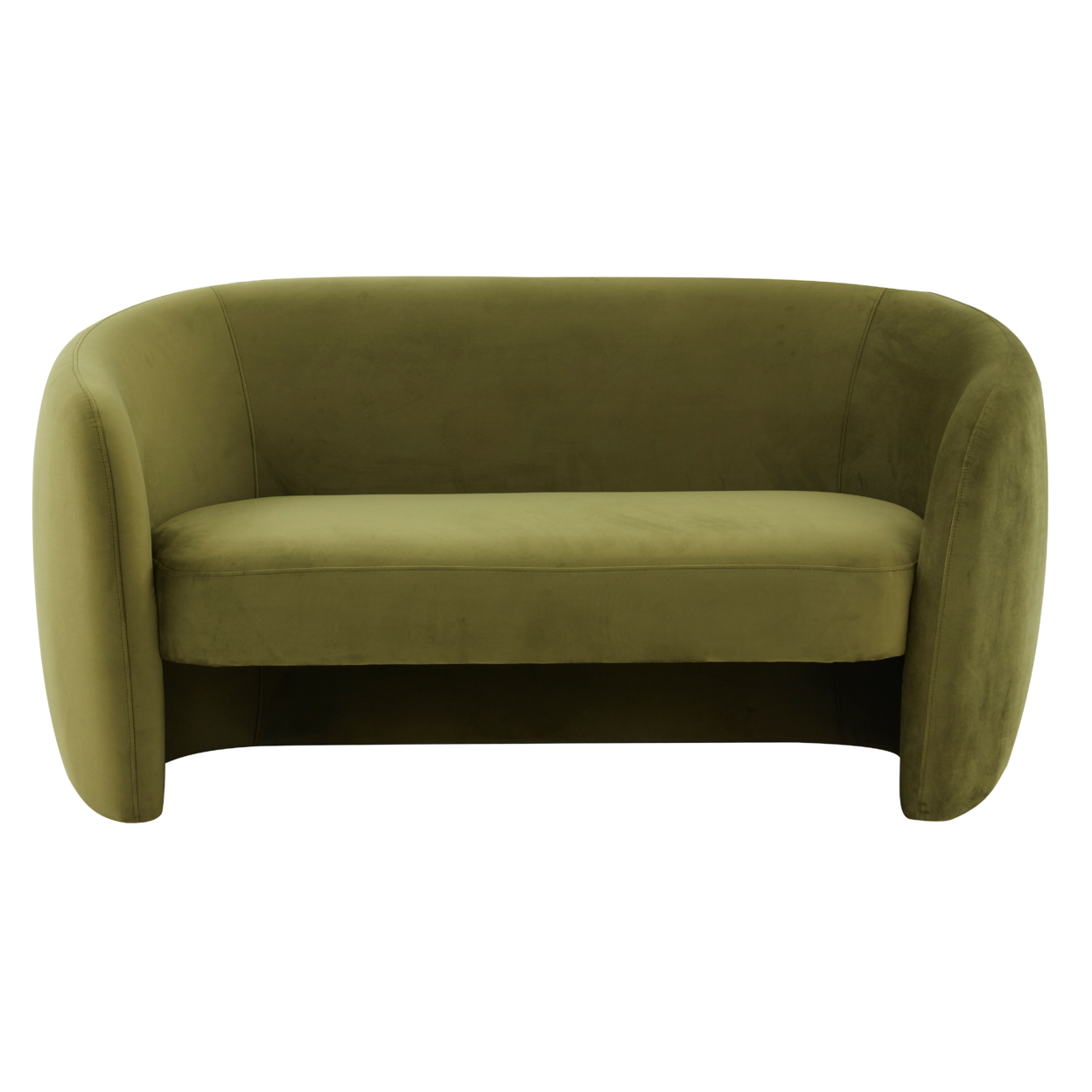 SAFAVIEH COUTURE Zhao Curved Loveseat Olive Green