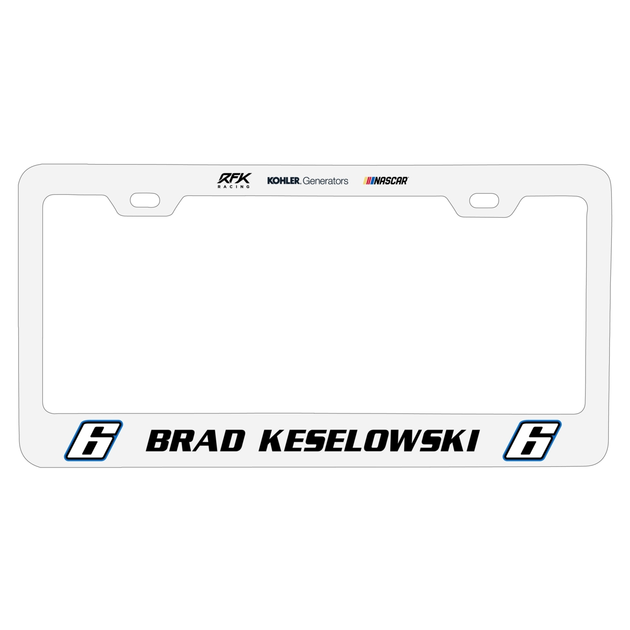 #6 Brad Keselowski Officially Licensed Metal License Plate Frame